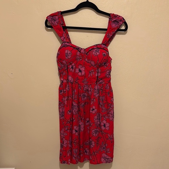 Red Ruched Sweetheart Mini Dress - Picture 1 of 3